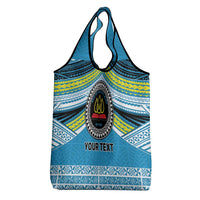 Personalised Tonga Lavengamalie College Grocery Bag Polynesian Ngatu Tribal