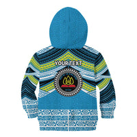 Personalised Tonga Lavengamalie College Kid Hoodie Polynesian Ngatu Tribal