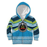 Personalised Tonga Lavengamalie College Kid Hoodie Polynesian Ngatu Tribal