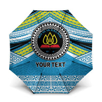 Personalised Tonga Lavengamalie College Umbrella Polynesian Ngatu Tribal - Polynesian Pride