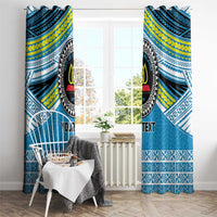 Personalised Tonga Lavengamalie College Window Curtain Polynesian Ngatu Tribal