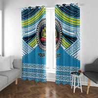 Personalised Tonga Lavengamalie College Window Curtain Polynesian Ngatu Tribal