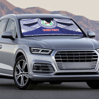 Personalised Tonga Sia'atoutai Theological College Auto Sun Shade Polynesian Ngatu Tribal - Polynesian Pride