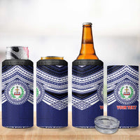 Personalised Tonga Sia'atoutai Theological College 4 in 1 Can Cooler Tumbler Polynesian Ngatu Tribal