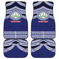 Personalised Tonga Sia'atoutai Theological College Car Mats Polynesian Ngatu Tribal