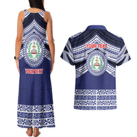 Personalised Tonga Sia'atoutai Theological College Couples Matching Tank Maxi Dress and Hawaiian Shirt Polynesian Ngatu Tribal LT9 - Polynesian Pride