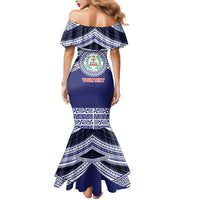 Personalised Tonga Sia'atoutai Theological College Family Matching Mermaid Dress and Hawaiian Shirt Polynesian Ngatu Tribal LT9 - Polynesian Pride