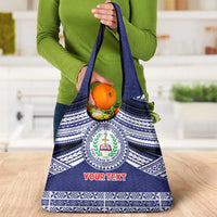 Personalised Tonga Sia'atoutai Theological College Grocery Bag Polynesian Ngatu Tribal