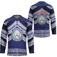 Personalised Tonga Sia'atoutai Theological College Hockey Jersey Polynesian Ngatu Tribal - Polynesian Pride