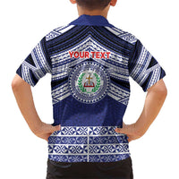 Personalised Tonga Sia'atoutai Theological College Kid Hawaiian Shirt Polynesian Ngatu Tribal