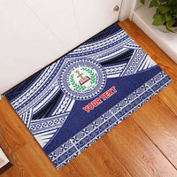 Personalised Tonga Sia'atoutai Theological College Rubber Doormat Polynesian Ngatu Tribal