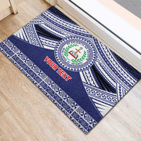 Personalised Tonga Sia'atoutai Theological College Rubber Doormat Polynesian Ngatu Tribal