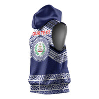 Personalised Tonga Sia'atoutai Theological College Sleeveless Hoodie Polynesian Ngatu Tribal - Polynesian Pride