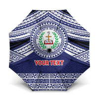 Personalised Tonga Sia'atoutai Theological College Umbrella Polynesian Ngatu Tribal - Polynesian Pride