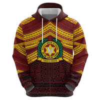 Personalised Tonga Vava'u High School Hoodie Polynesian Ngatu Tribal