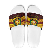 Personalised Tonga Vava'u High School Slide Sandals Polynesian Ngatu Tribal - Polynesian Pride