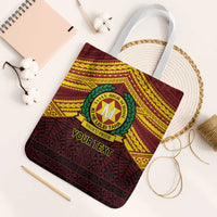 Personalised Tonga Vava'u High School Tote Bag Polynesian Ngatu Tribal - Polynesian Pride