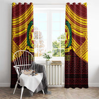Personalised Tonga Vava'u High School Window Curtain Polynesian Ngatu Tribal
