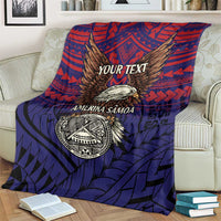 American Samoa Brave Eagle Personalized Blanket National Flag Color