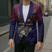American Samoa Brave Eagle Personalized Blazer National Flag Color - Polynesian Pride