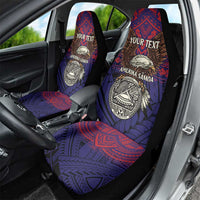 American Samoa Brave Eagle Personalized Car Seat Cover National Flag Color