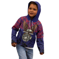 American Samoa Brave Eagle Personalized Kid Hoodie National Flag Color