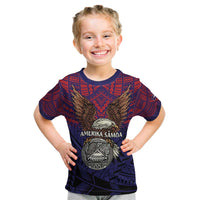 American Samoa Brave Eagle Personalized Kid T Shirt National Flag Color