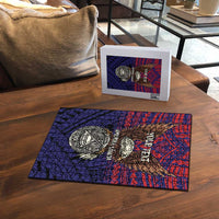 American Samoa Brave Eagle Personalized Puzzle National Flag Color - Polynesian Pride