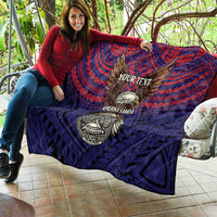 American Samoa Brave Eagle Personalized Quilt National Flag Color