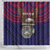American Samoa Brave Eagle Personalized Shower Curtain National Flag Color
