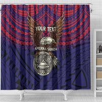 American Samoa Brave Eagle Personalized Shower Curtain National Flag Color