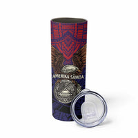 American Samoa Brave Eagle Personalized Skinny Tumbler National Flag Color