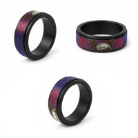 American Samoa Brave Eagle Spinner Ring National Flag Color - Polynesian Pride