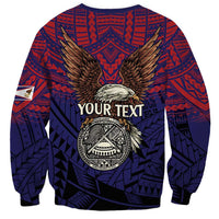 American Samoa Brave Eagle Personalized Sweatshirt National Flag Color
