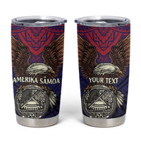 American Samoa Brave Eagle Personalized Tumbler Cup National Flag Color