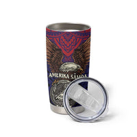 American Samoa Brave Eagle Personalized Tumbler Cup National Flag Color