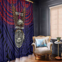 American Samoa Brave Eagle Personalized Window Curtain National Flag Color