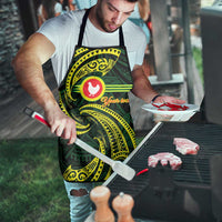 American Samoa Manua Cession Day Personalized Apron Polynesian Wave Style - Polynesian Pride