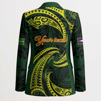 American Samoa Manua Cession Day Personalized Blazer Polynesian Wave Style - Polynesian Pride