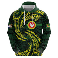 American Samoa Manua Cession Day Personalized Hoodie Polynesian Wave Style