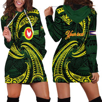 American Samoa Manua Cession Day Personalized Hoodie Dress Polynesian Wave Style
