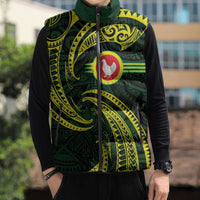 American Samoa Manua Cession Day Personalized Sleeveless Puffer Jacket Polynesian Wave Style - Polynesian Pride