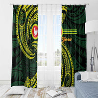 American Samoa Manua Cession Day Personalized Window Curtain Polynesian Wave Style