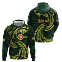 American Samoa Manua Cession Day Personalized Zip Hoodie Polynesian Wave Style