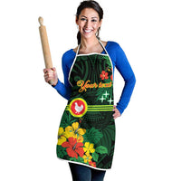 American Samoa Manu'atele Personalized Apron Manua Island Hibiscus Flowers - Polynesian Pride