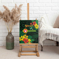 American Samoa Manu'atele Personalized Canvas Wall Art Manua Island Hibiscus Flowers
