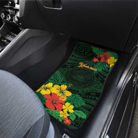 American Samoa Manu'atele Personalized Car Mats Manua Island Hibiscus Flowers