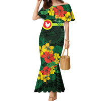 American Samoa Manu'atele Personalized Family Matching Mermaid Dress and Hawaiian Shirt Manua Island Hibiscus Flowers