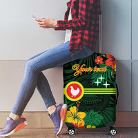 American Samoa Manu'atele Personalized Luggage Cover Manua Island Hibiscus Flowers