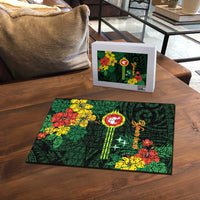 American Samoa Manu'atele Personalized Puzzle Manua Island Hibiscus Flowers - Polynesian Pride